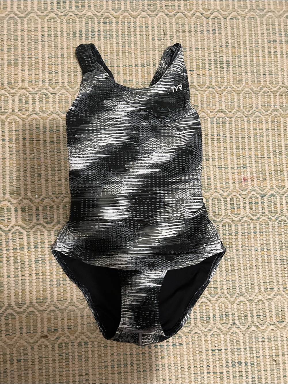 TYR' Black & White One-Piece Swimsuit